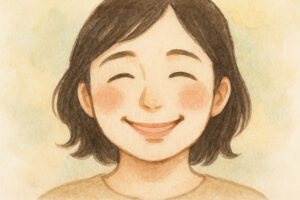 暖かい笑顔の女性｜和顔施のイメージイラスト