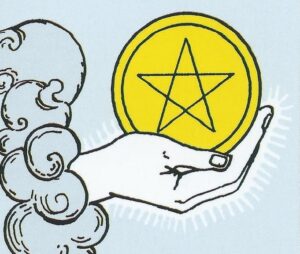 ペンタクルのエースに描いてある星型