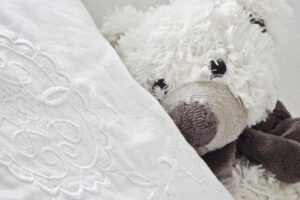 ぬいぐるみと一緒に寝るのは我慢して、サイドチェストなどに飾ろう