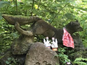 佐助稲荷神社の狐像