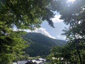 熊川宿から見た山の景色