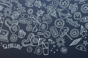 インターネットに溢れるたくさんの情報たちのイメージ