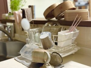 洗い終わったきれいなお皿たち