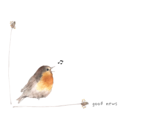 歌うかわいい小鳥